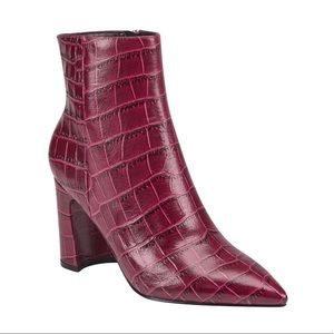 Marc Fisher 9.5 red crocodile booties